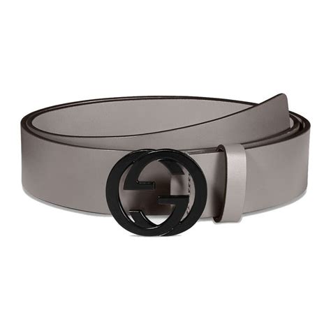 gucci 368186|Leather belt with interlocking G .